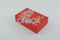 Luxury Printed Gift Boxes Chinese Red Removable Pad Insert Custom