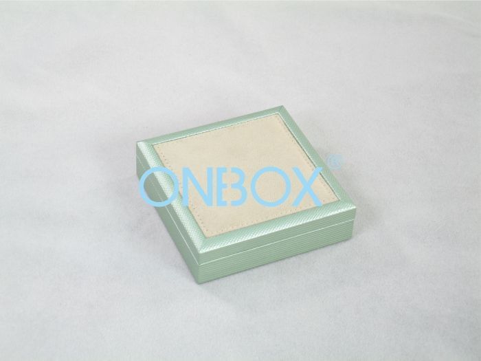 Paper and Velvet Coin Display Box , Coin Presentation Boxes Green